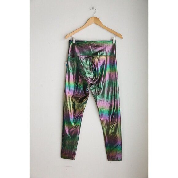 NWT MArika Colourful Iridescent High Waist Leggings L - Picture 8 of 8